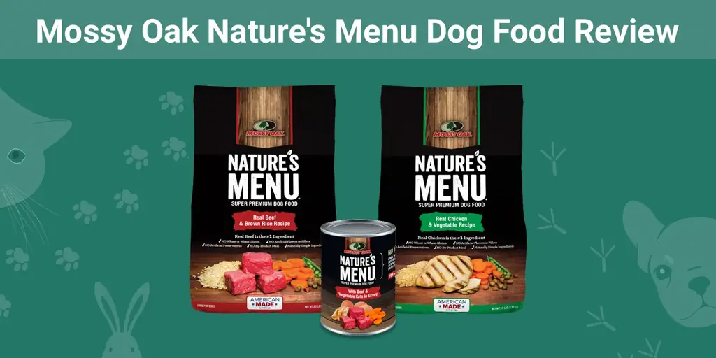 Mossy Oak Nature's Menu Pregled hrane za pse 2023.: povlačenja, prednosti & Protiv