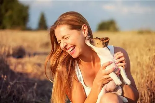 Føler hunder seg lykkelige når du kysser dem? Fakta & FAQ