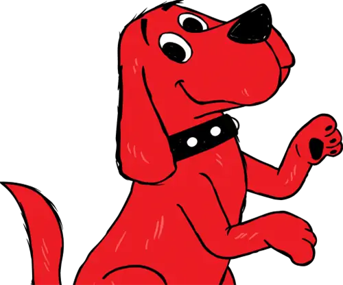 ما هو سلالة الكلب هل كليفورد الكلب الأحمر الكبير؟ قدم الكلب الكرتون
